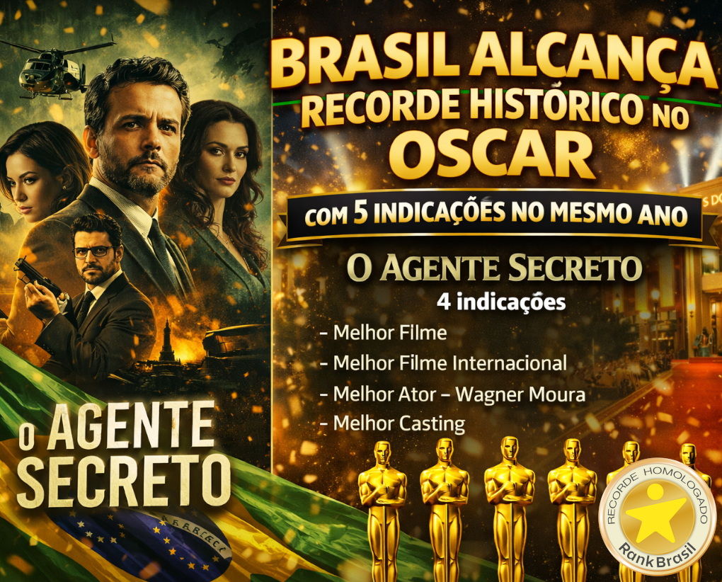 Brasil com maior quantidade de indicações ao Oscar em um ano